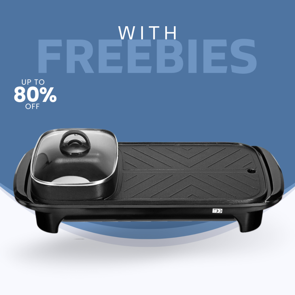 Samgyupsal Electric BBQ Grill with Hot Pot Electric Grill with Shabu