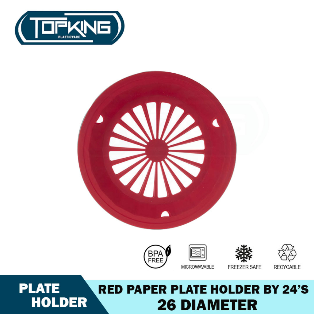 SKZ Topking Plastic Colored Paper Plate Holder 1224 Pcs/Pack Shopee