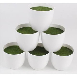(3pcs)White Round Plastic Floral Foam pot (pot only)indoor/outdoor home ...