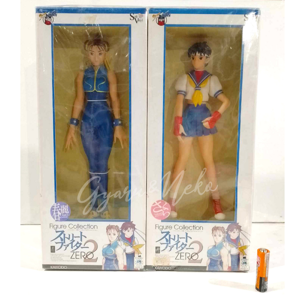 Street Fighter ZERO 2 Chun Li and Sakura Set Soft Vinyl Figure Model ...