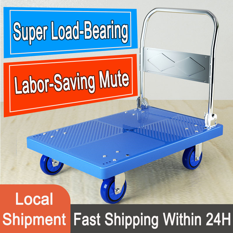 Foldable Platform Truck Cart Push Cart 72*50cm Wagon with 360