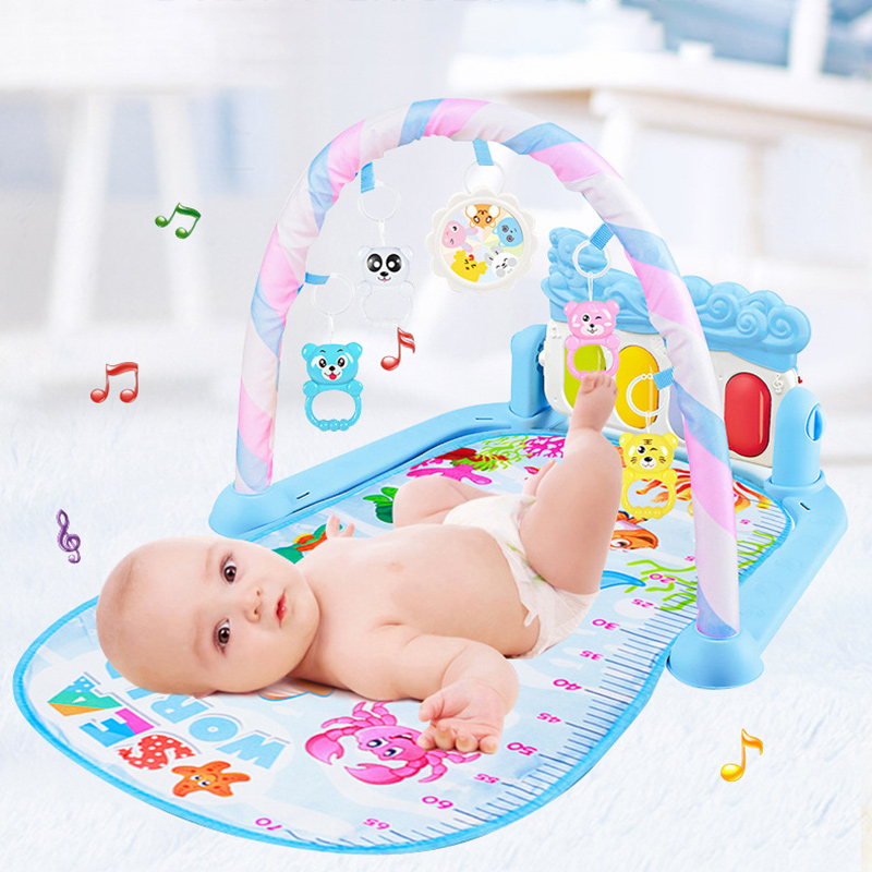 Baby Music Rack Play Mat with Piano Keyboard Early Education Gym
