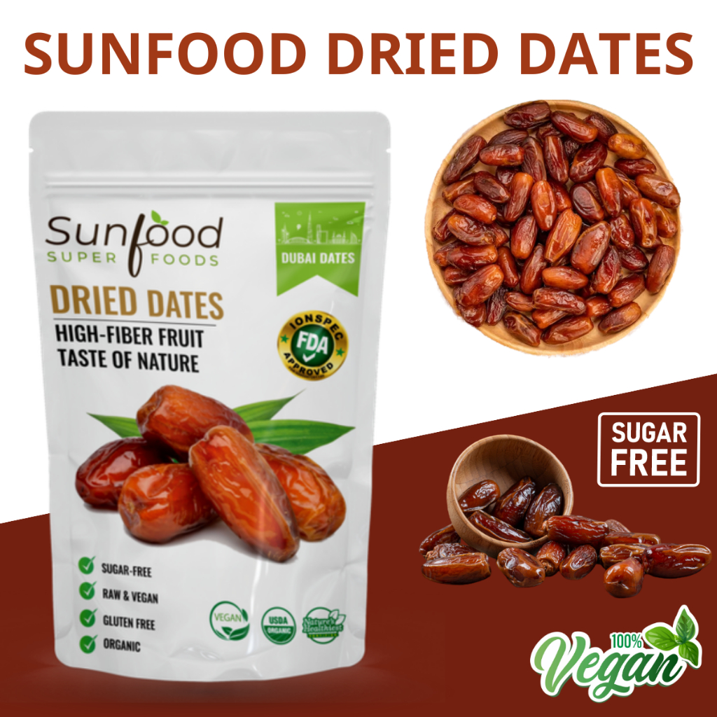 Dried Dates Sunfood Healthy Snacks With Natural Sweet Rich Of Nutrion ...