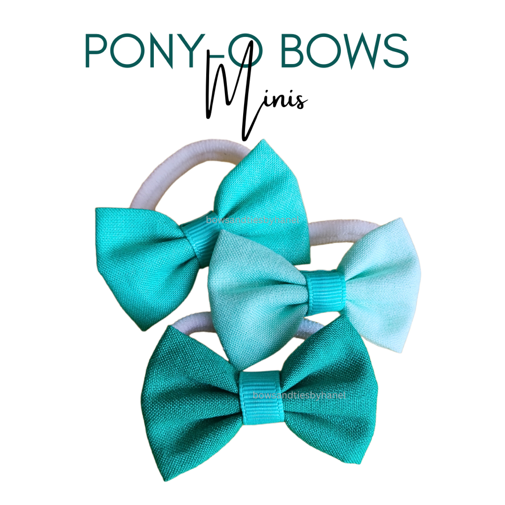 Ponyo Bow Ponytail ribbon fabric bow handmade bows cotton ribbons