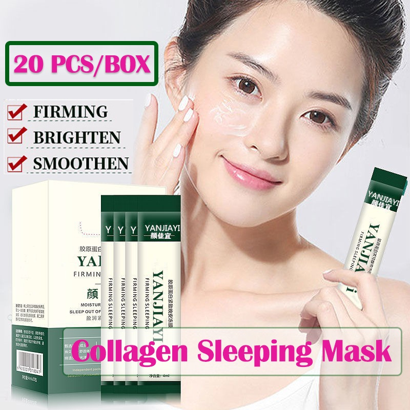 COD 20Pcs Original Yanjiayi Collagen Sleeping Mask Hydrating and ...