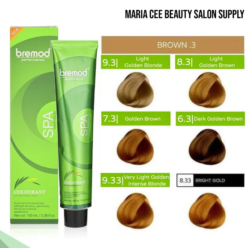 BREMOD PERFORMANCE HAIR COLOR 6.3 DARK GOLDEN BROWN(100MLM) Shopee Philippines