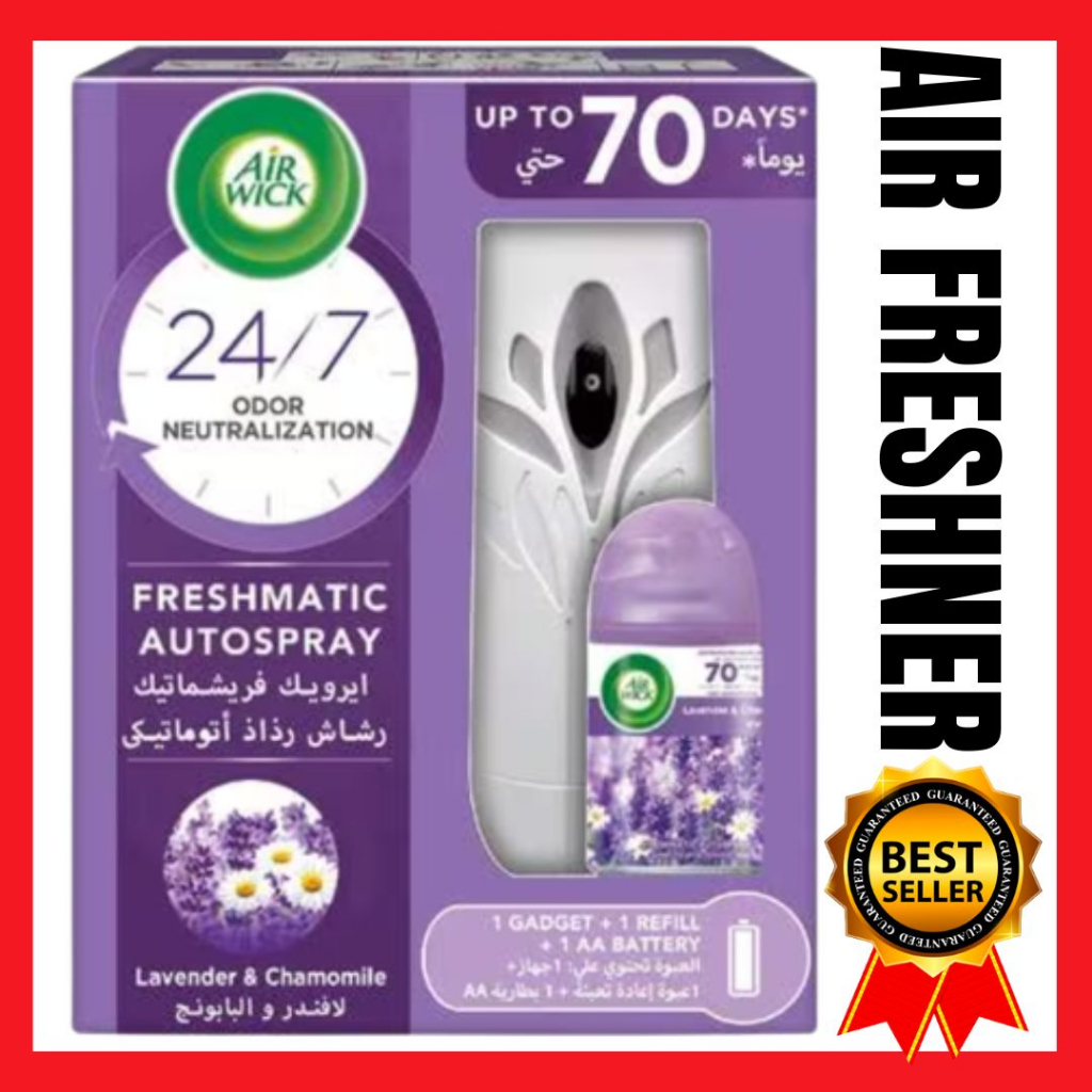 Air Wick Air Freshener AUTO SPRAY with Refill Perfume FRESH SCENT
