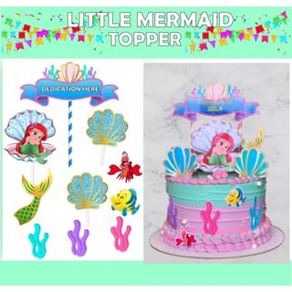 The Little Mermaid Edible Cupcake Toppers (12 Images) Cake Image