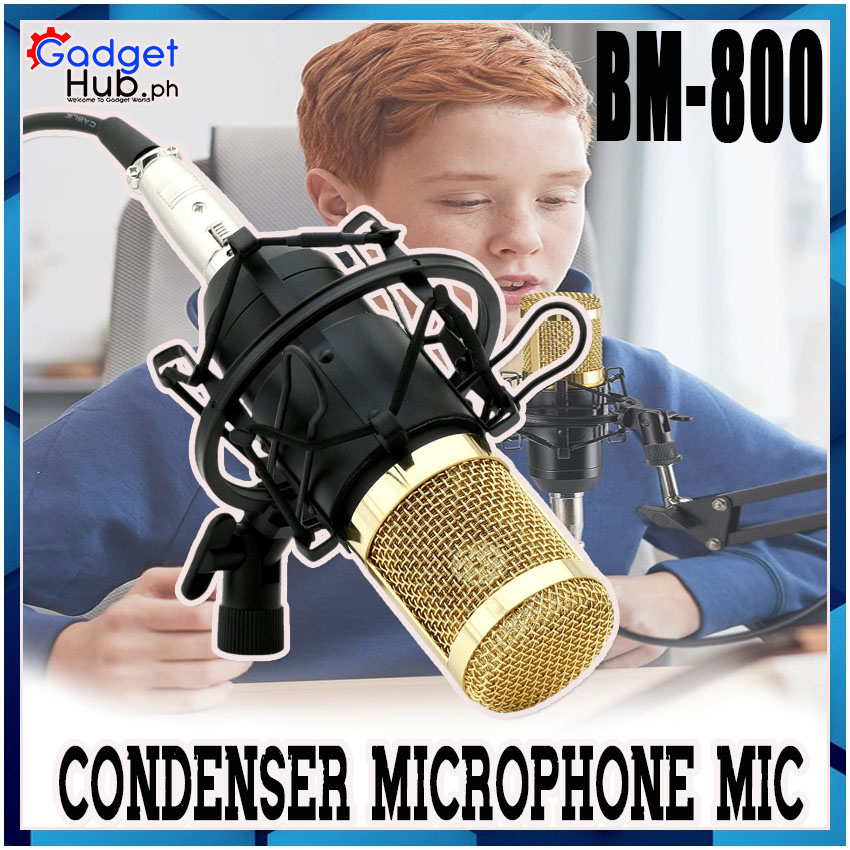 BM-800 Microphone 3.5mm Wired Sound Recording Condenser Microphone Mic ...