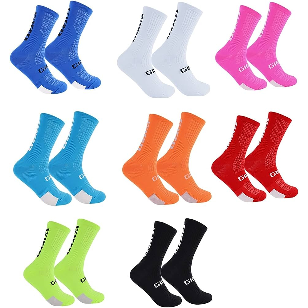 GlRO Socks Running Breathable Racing Mountain Bike Middle Tube Socks ...
