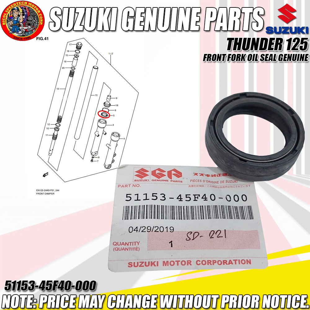 Thunder Gs Mola Gs Front Fork Oil Seal Sgp Genuine