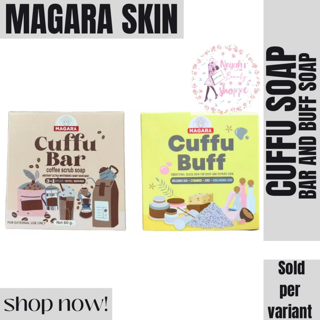 MAGARA SKIN Cuffu Bar Coffee 3in1 Scrub Soap 60g and Cuffu Buff ...