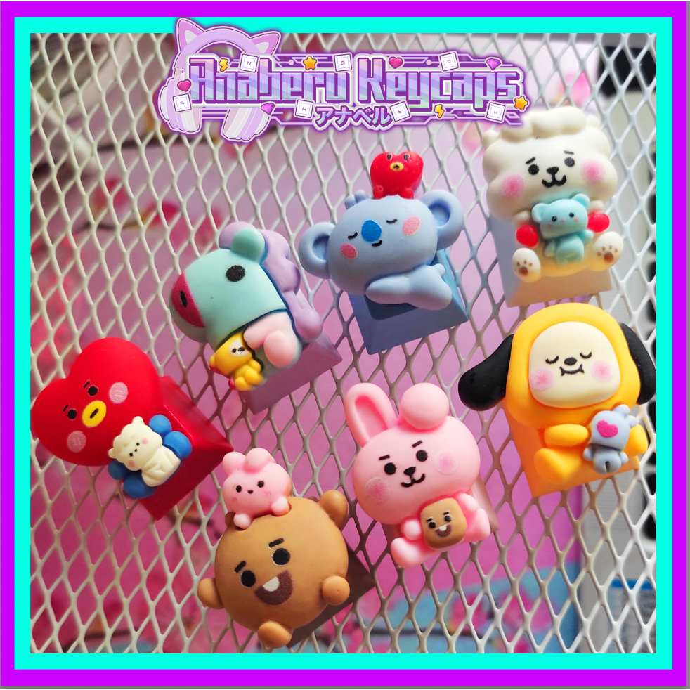 BT21 BTS keycaps Kpop keycaps version 1 matte (glossy available ...