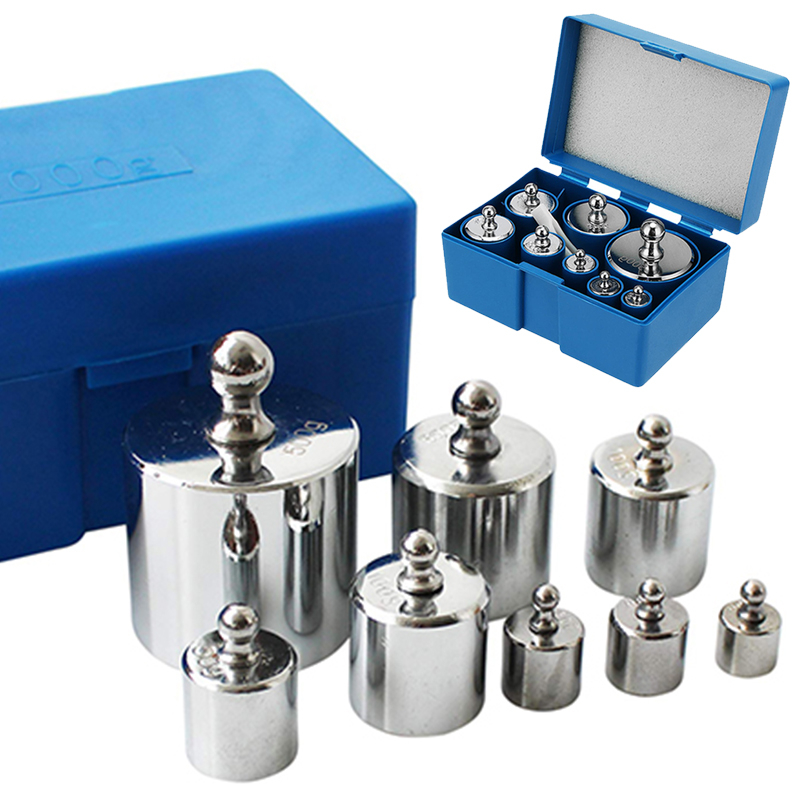 8pcs Calibration Weights Set 10500g M2 Class Scale Balance Calibration Weight with Case