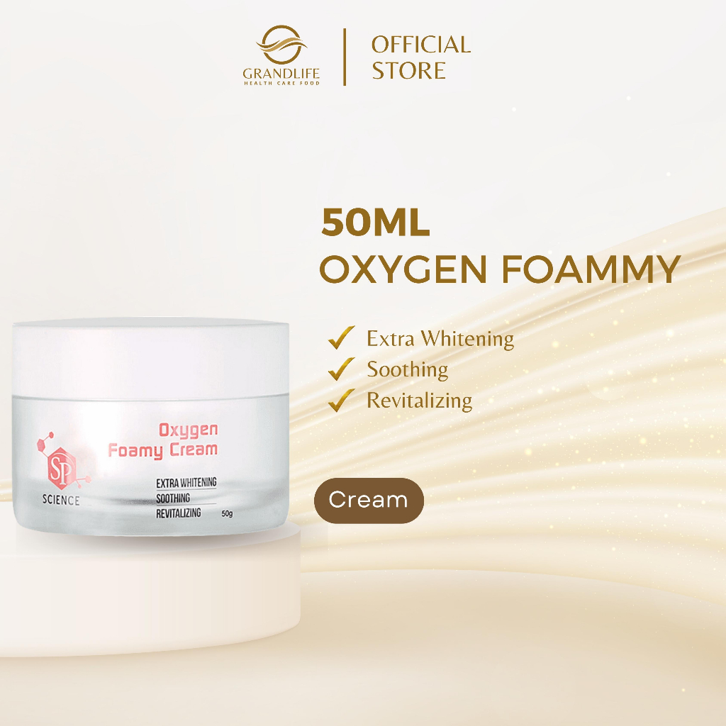 Oxygen foaming cream , providing fresh oxygen to the skin to help