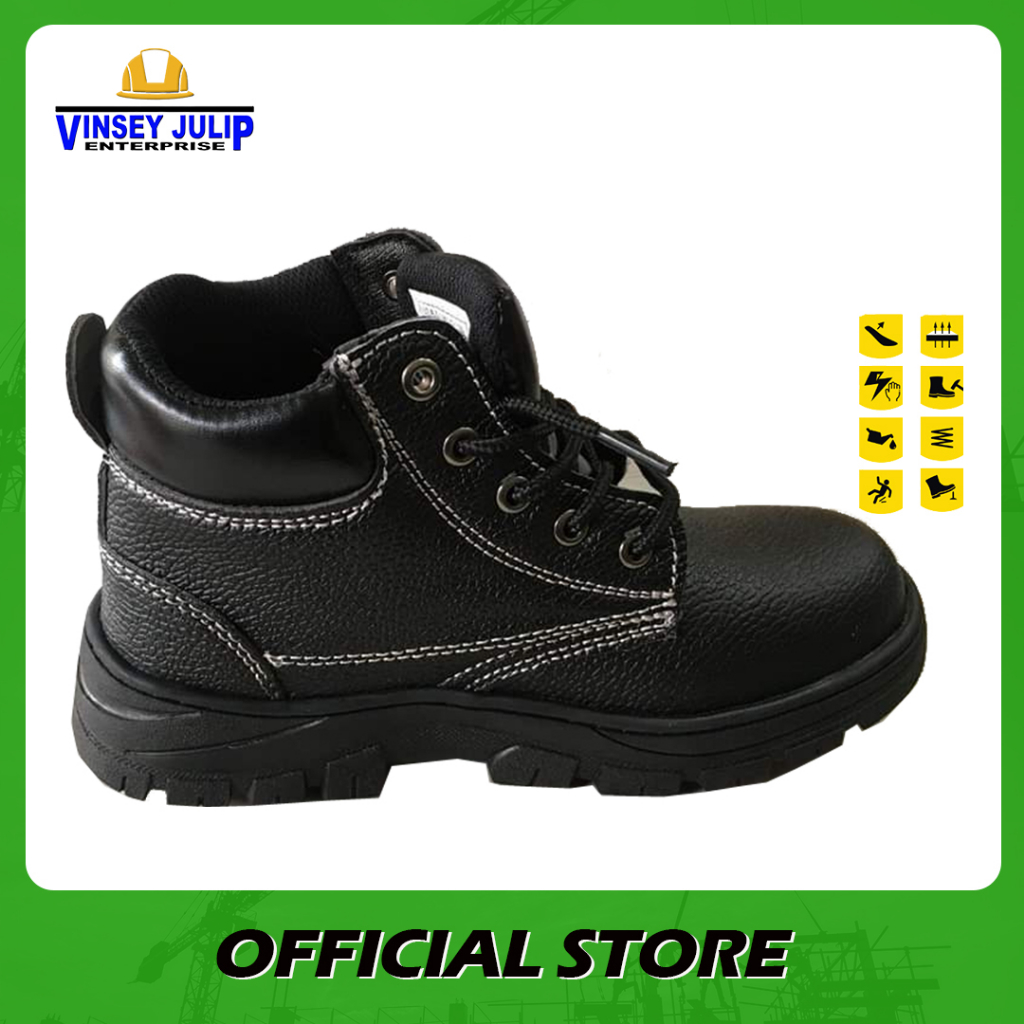 APOLO ES3700 HIGH CUT SAFETY SHOES | Shopee Philippines