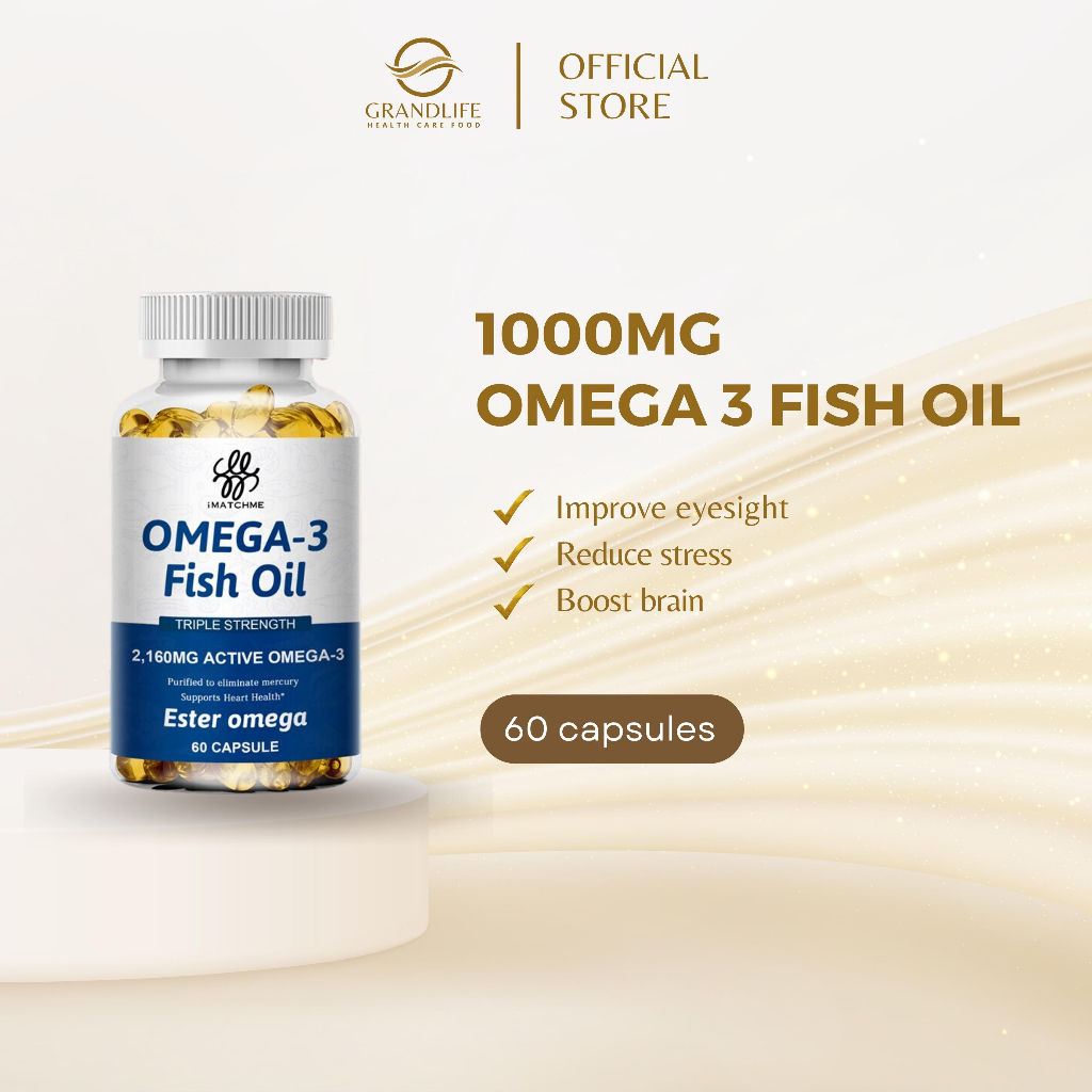Omega 3 fish oil in DHA and EPA Improve eyesight for adults and children Reduce stress Boost