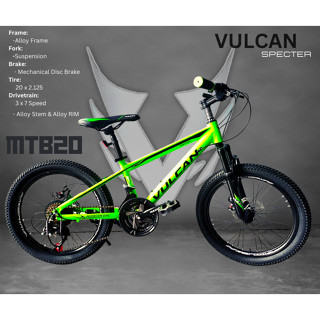 Alloy Mini Mountain Bike MTB20 Vulcan Specter 3x7 Speed Shopee
