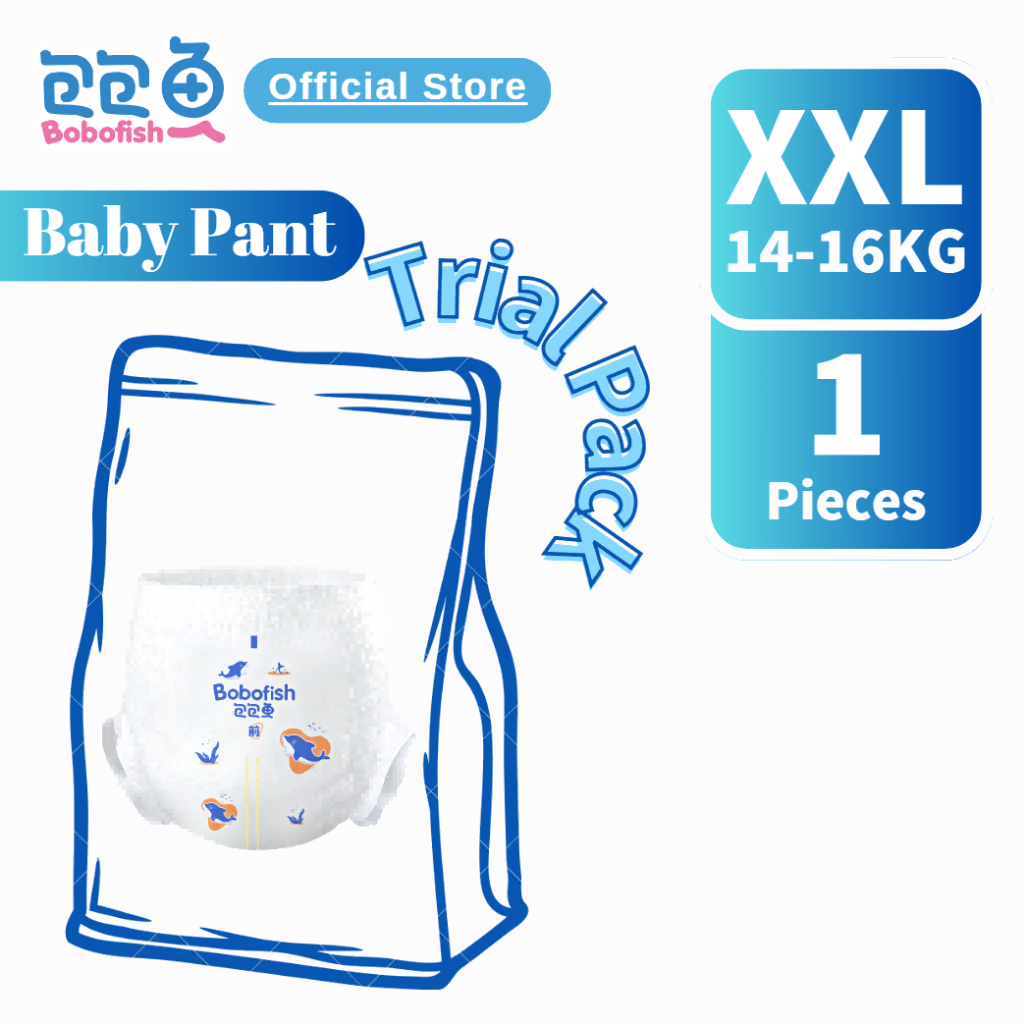 1pcs bobofish Baby Diapers Pants Dry Disposable Diapers Unisex XXL