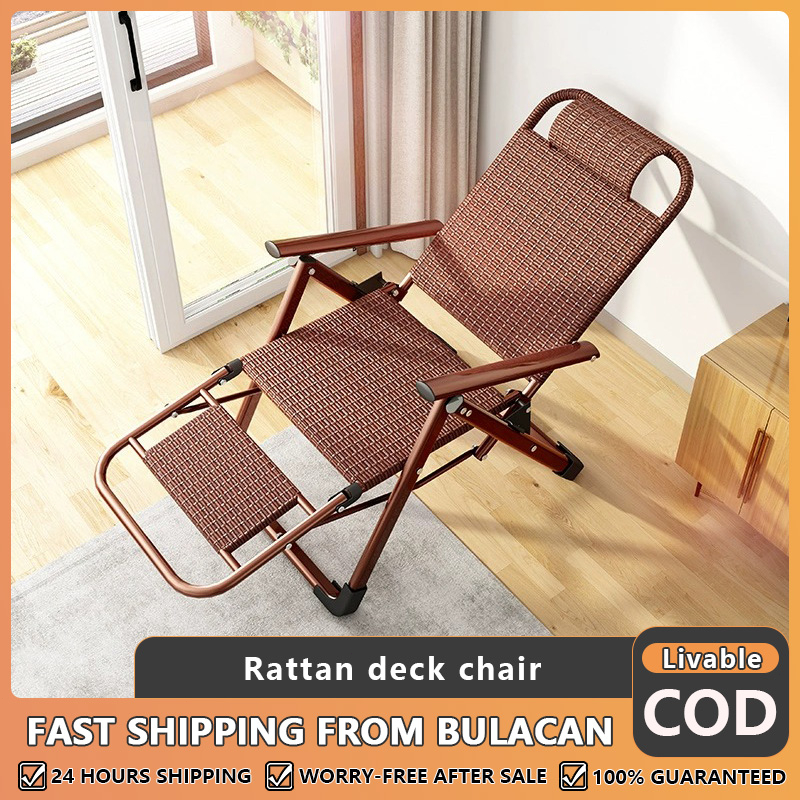 Folding Chair Outdoor Folding Chair Rattan Recliner Chair Adjustable