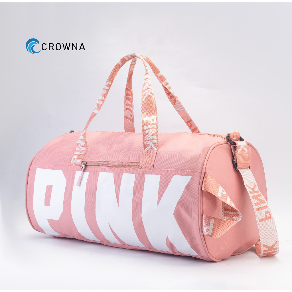 Pink branded bag hot sale