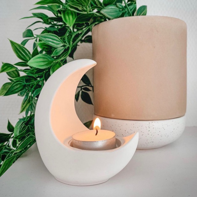 Moon Shaped candle holder, tealight candle holder Shopee Philippines