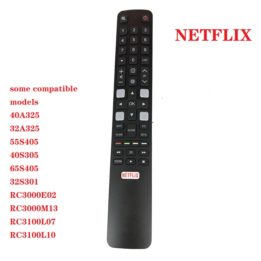 Remote Control RC802N For TCL Smart TV Netflix U43P6046 U49P6046 ...