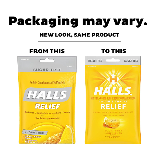 Halls Sugar Free Cough Drops, Citrus Blend Flavor NEW PACKAGING 25
