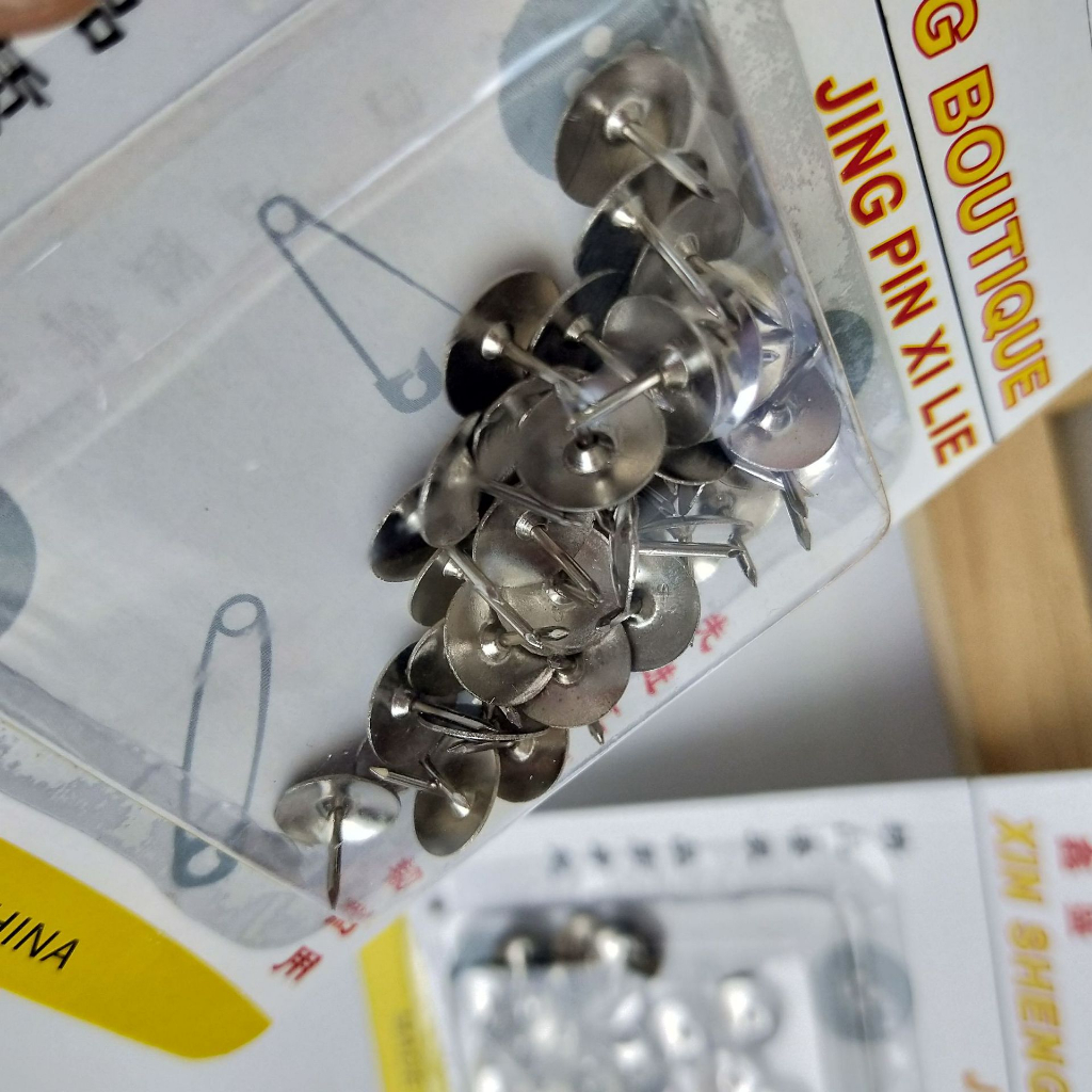 silver Push Pins Thumb Thumbtack Board Pins Drawing Photo Wall Studs ...