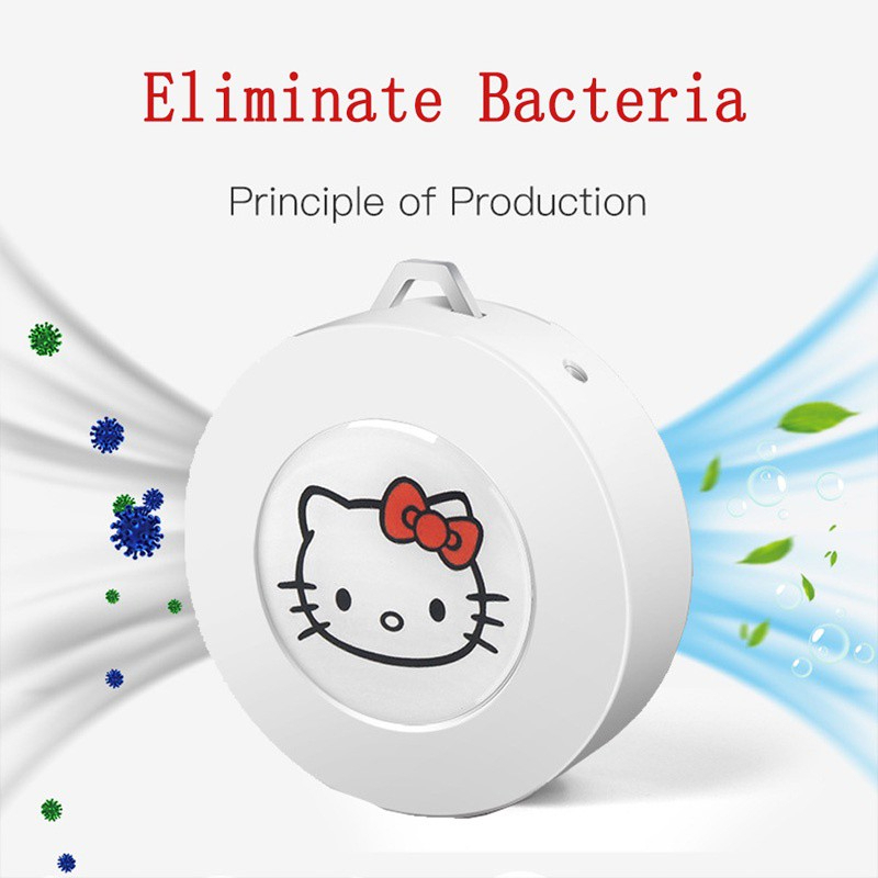 Hello Kitty Cute Wearable Air Purifier Necklace Rechargeable Air Fresh