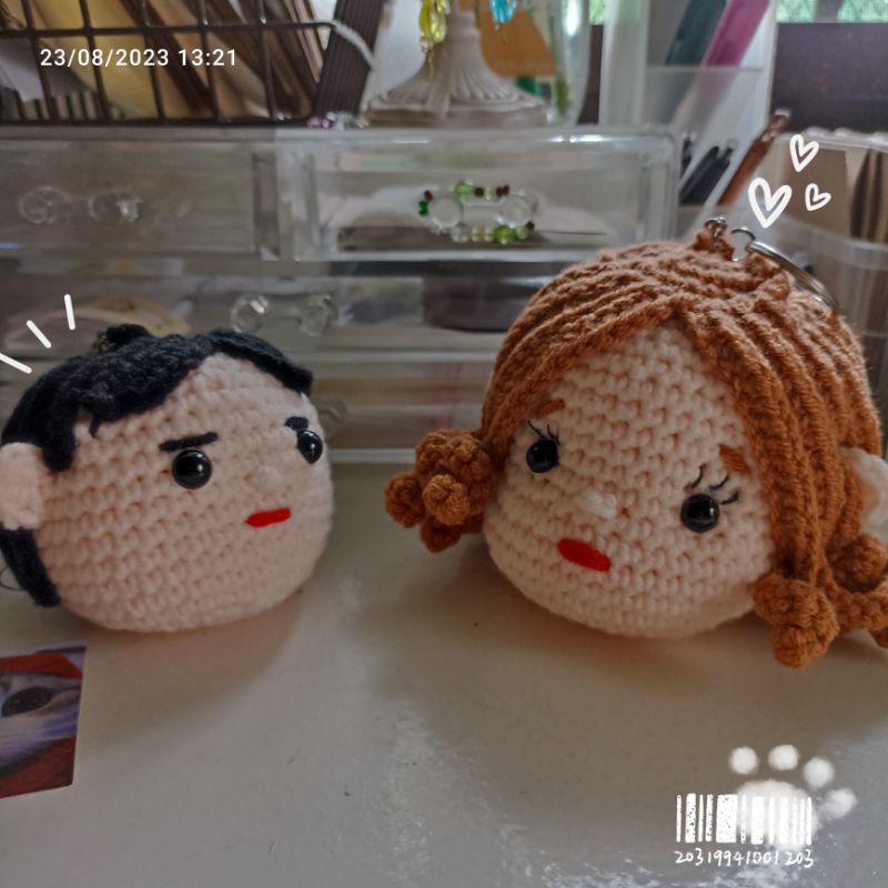 Doll head keychain ꒰⁠⑅⁠ᵕ⁠༚⁠ᵕ⁠꒱°• Handmade! (Crochet) Shopee Philippines