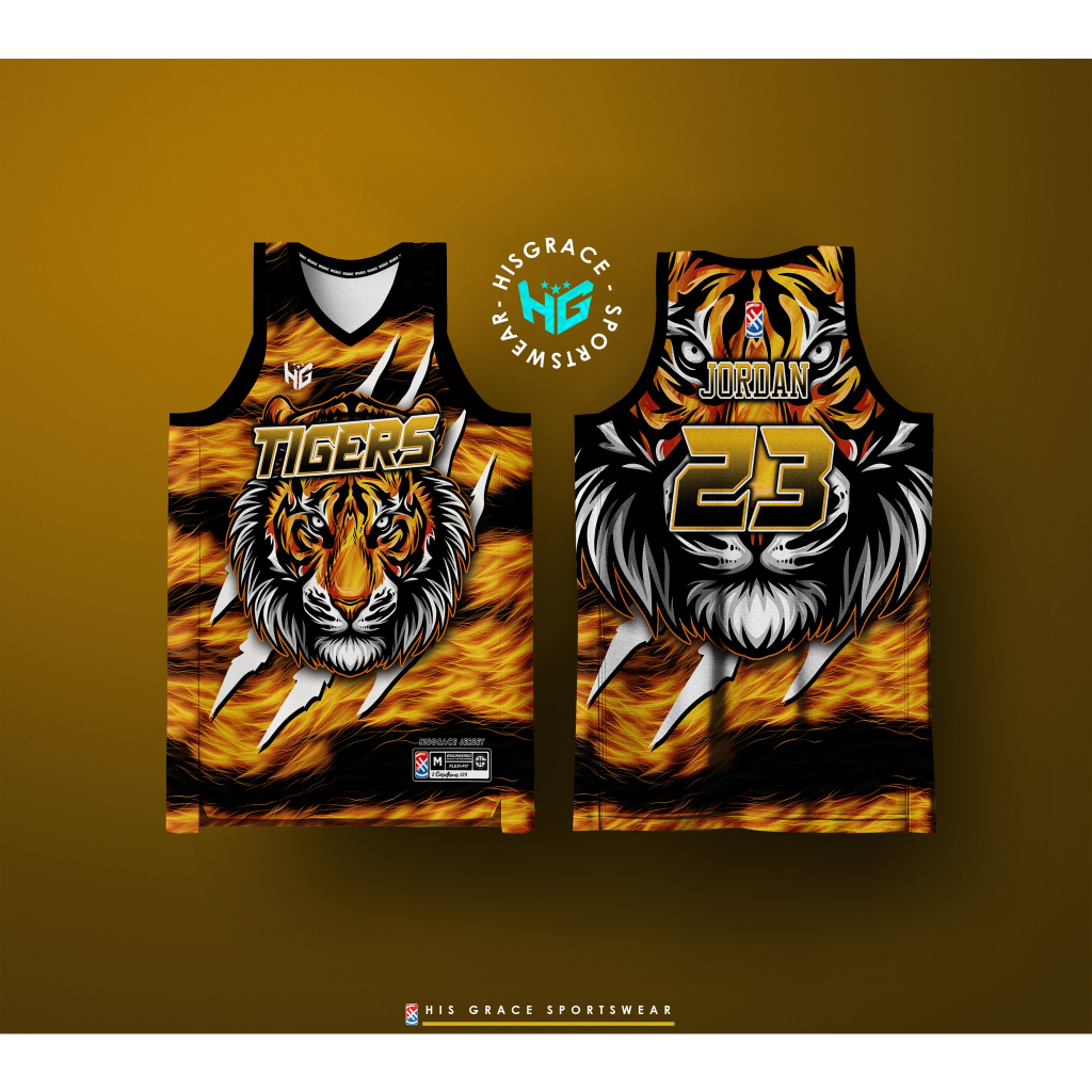 238 HG BASKETBALL CONCEPT JERSEY TIGERS FULL SUBLIMATION JERSEY