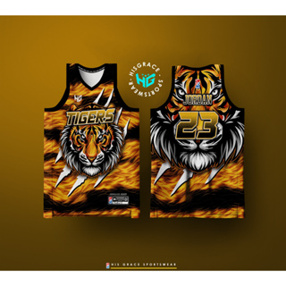 HISGRACE BASKETBALL JERSEY YELLOW TIGER