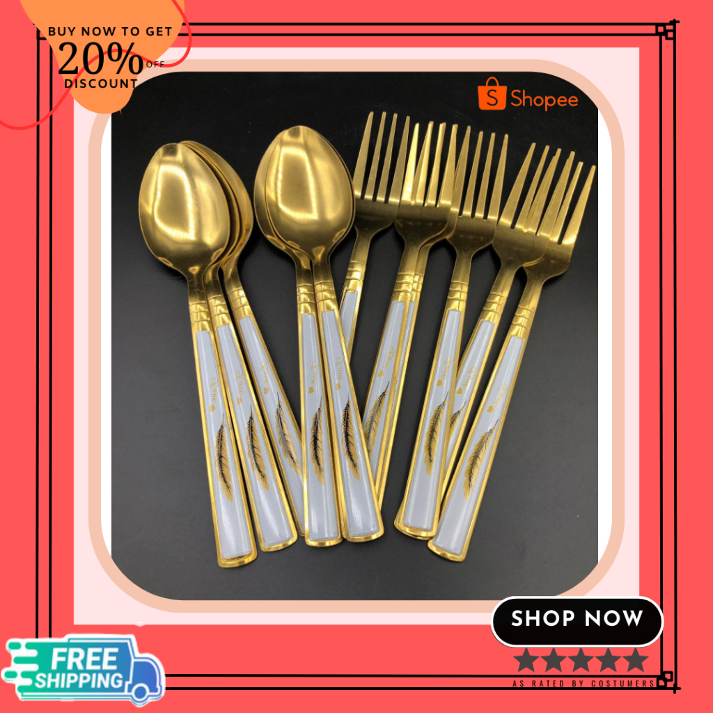 spoon and fork(makapal kutsara) 6pcs set Shopee Philippines