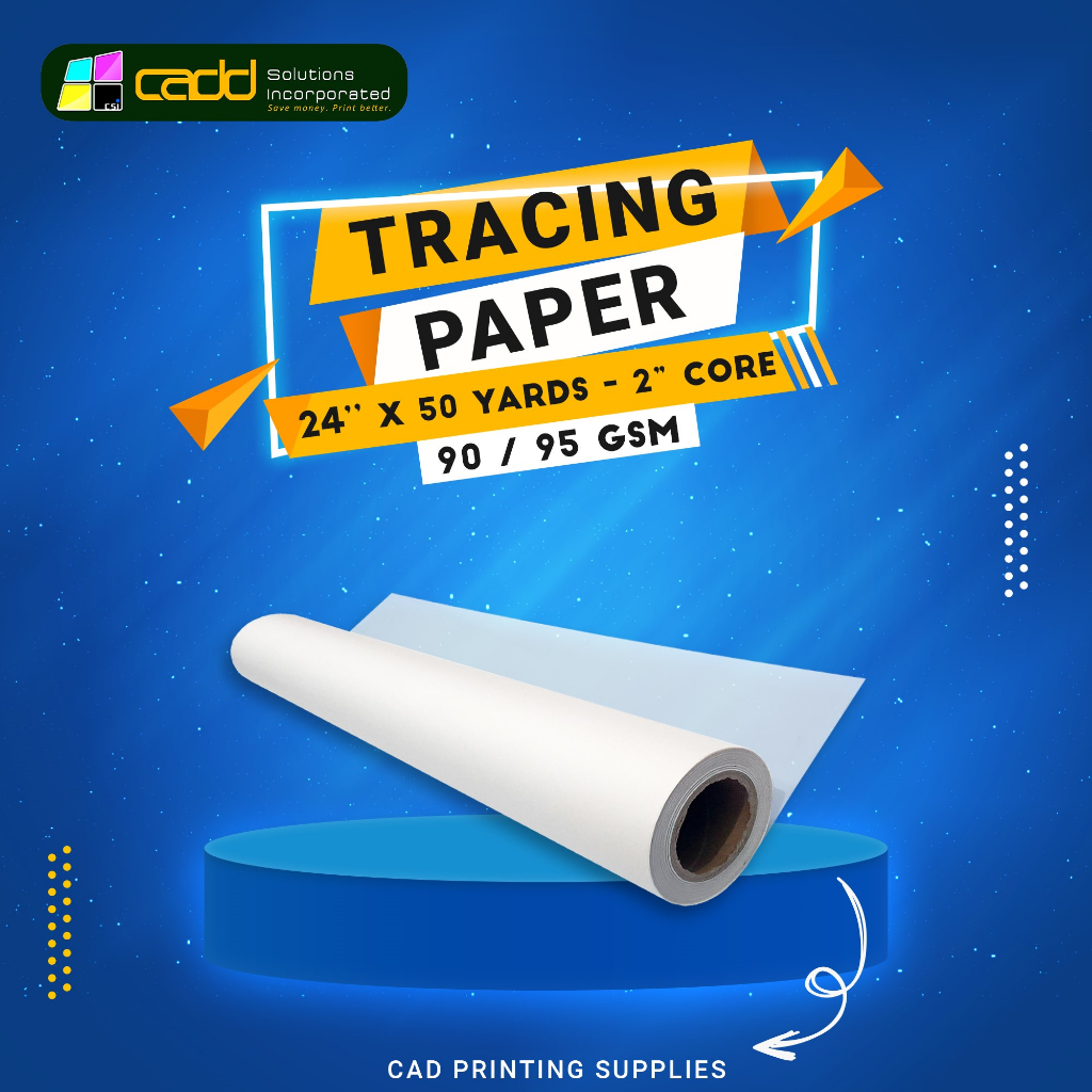 Tracing paper High Quality, Ultra white 24 inches x50 Yards 80/85 and