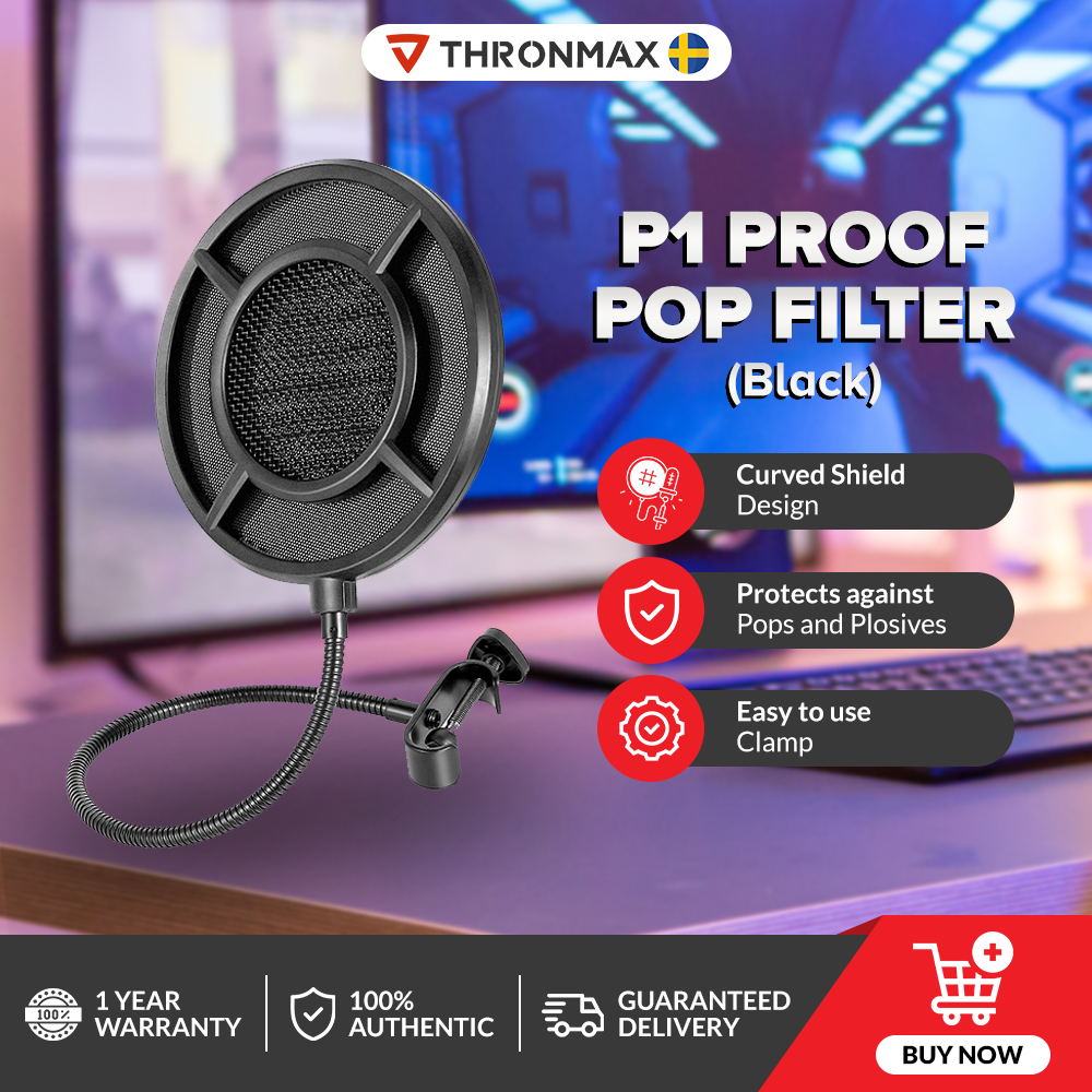 THRONMAX Professional Microphone Pop Filter Mask Shield For Any Other