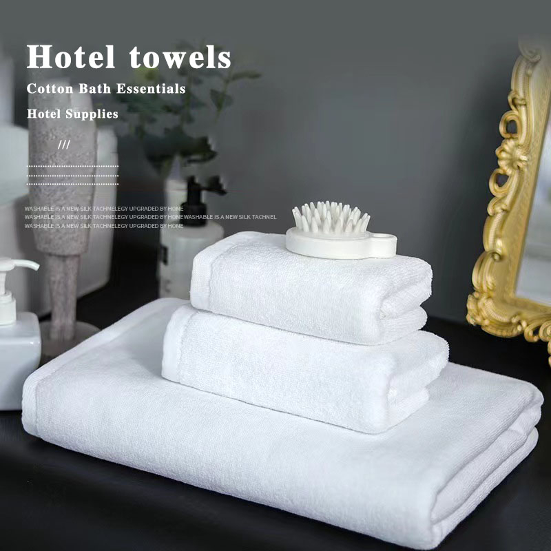 Hotel towels comfort Pure White Hotels Bath towel 100 Cotton Bath
