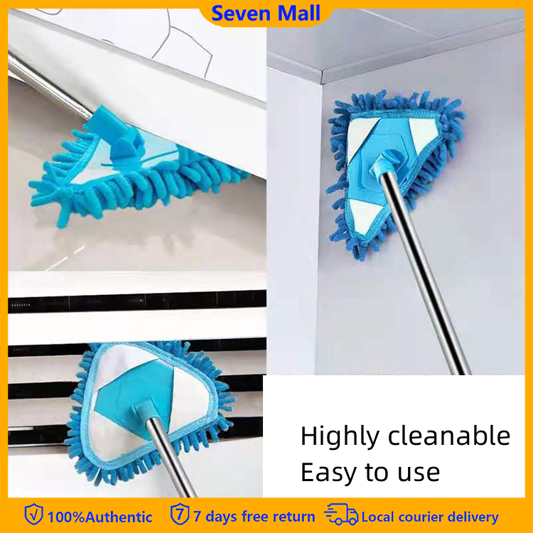 Spinning Triangle Lazy Mop Wet & Dry Bathroom Kitchen Wall & Window ...