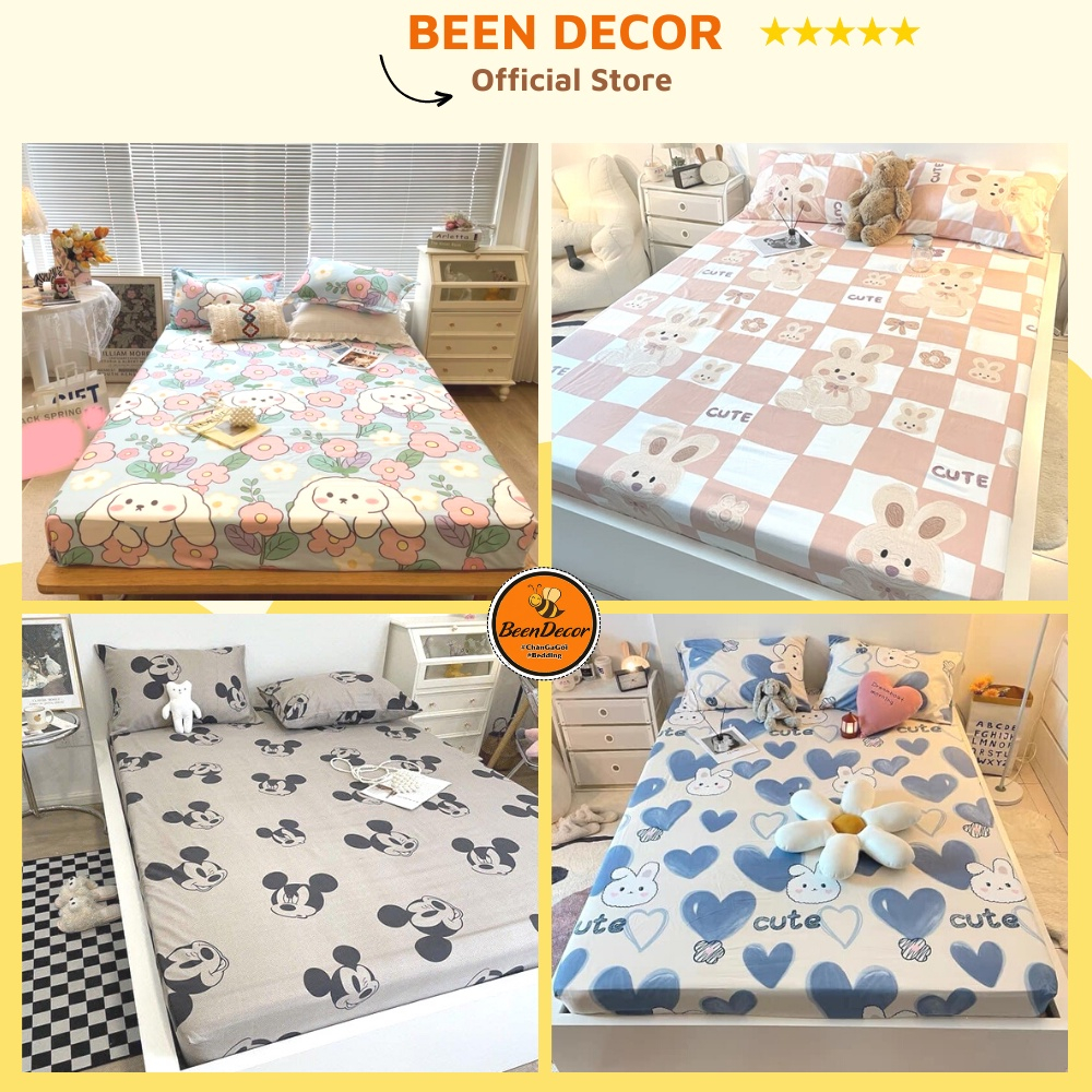 BedSure Bedsheet Skirt Korea Imported Cotton Poly Fabric Bed Sheet Set Garter Bed Sheet with