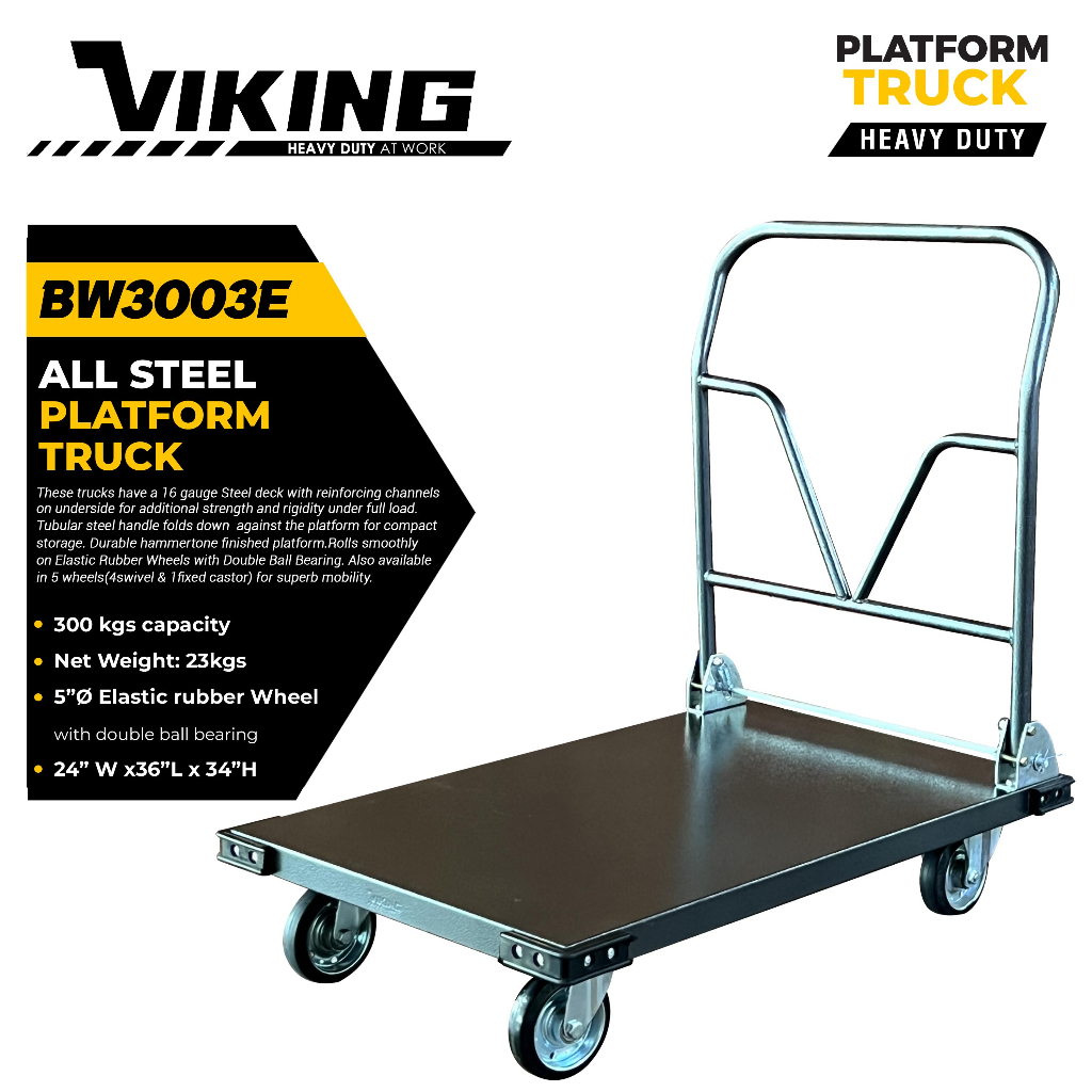 VIKING Platform Truck Foldable Handle Multifunction Pushcart Trolley
