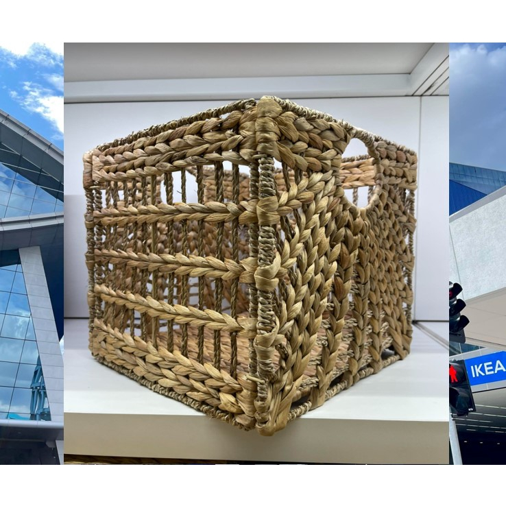 IKEA Authentic LUSTIGKURRE Basket, Natural Hyacinth Seagrass (Original