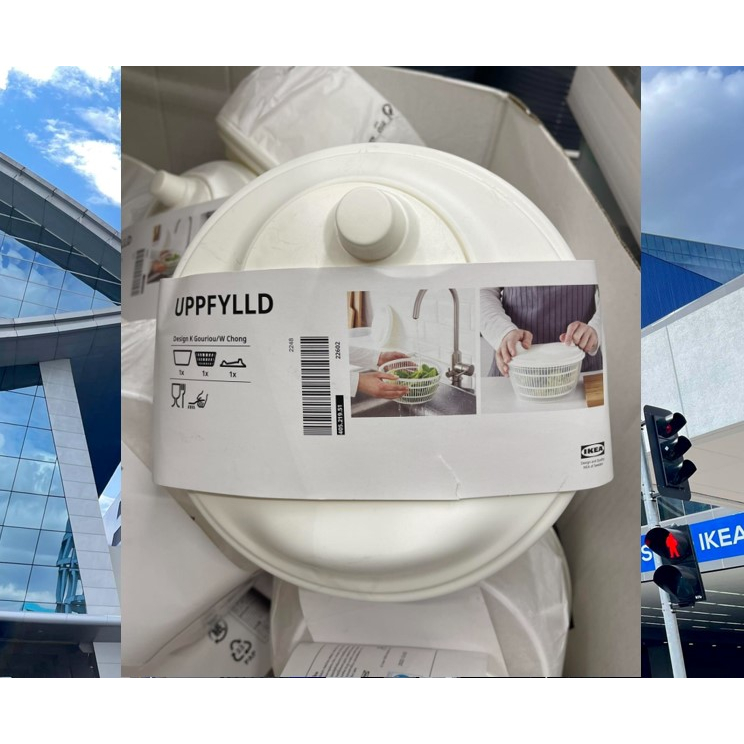 IKEA Authentic UPPFYLLD Salad spinner, White Shopee Philippines