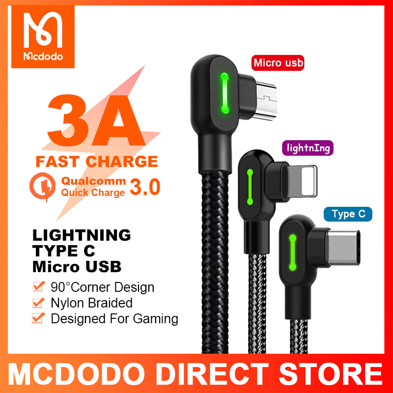 Mcdodo Charger iP Phone Type C Micro USB Fast Charging Gaming
