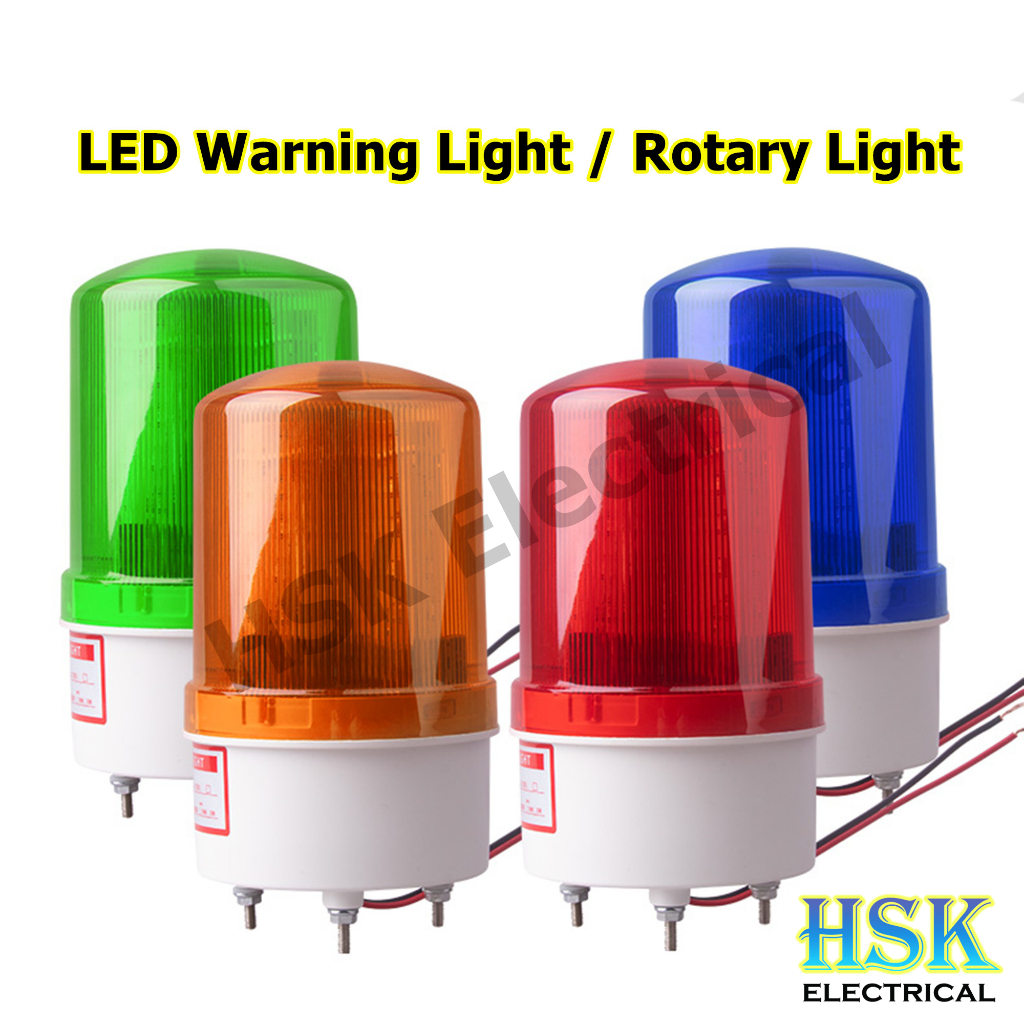 LTE-1101J Rotary Warning Light Bulb Flash Siren 24VDC AC220V DC12V PLC Compatible