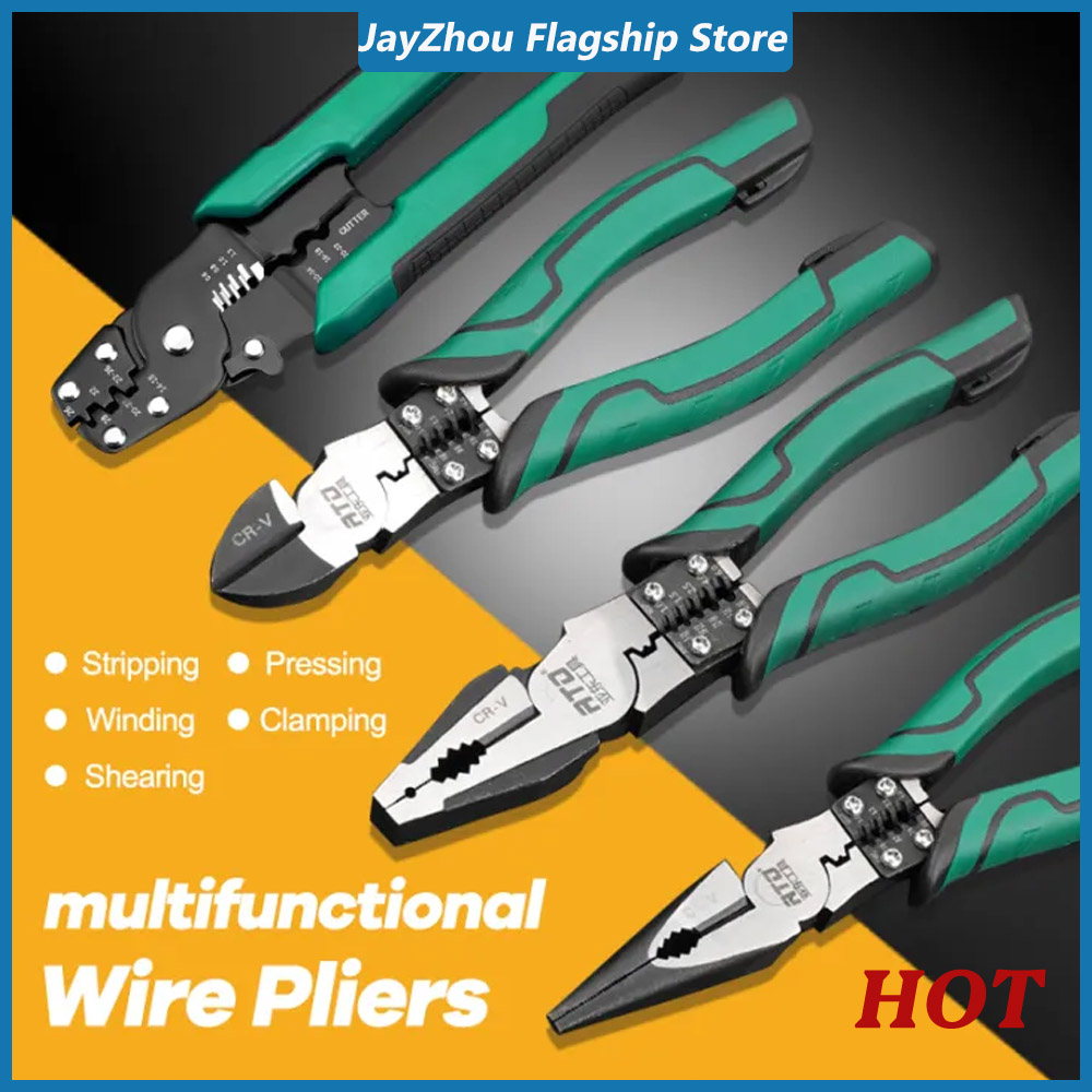 9 In 1 Multifunctional Pliers 8" Industrial Lineman's Pliers Laborsaving Multifunction Wire