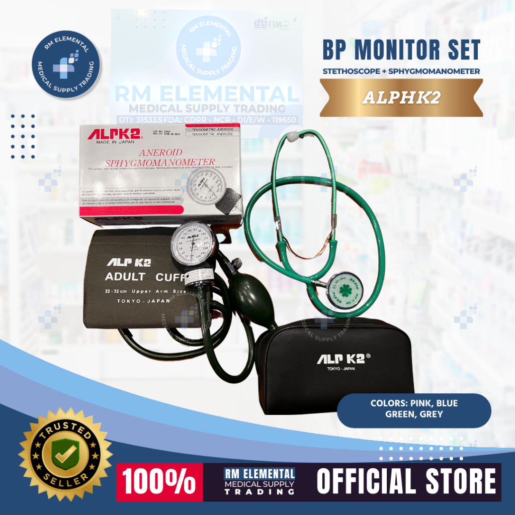 Alpk2 Aneroid Sphygmomanometer + Stethoscope Manual BP Set Japan