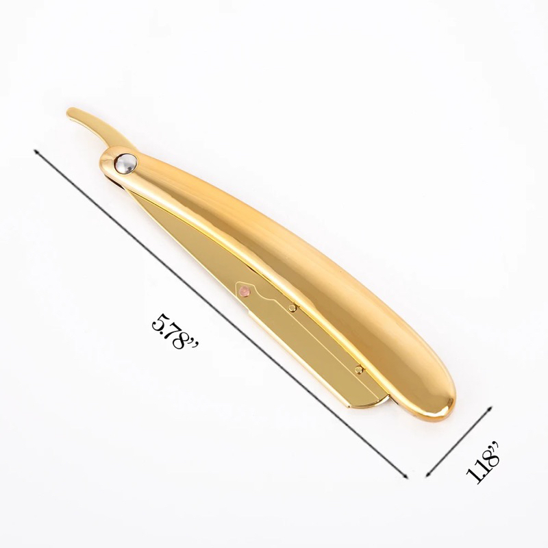 Professional Barber Straight Edge Razor Labaha Metal Labaha in Gold or ...