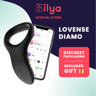 Lovense Diamo Silicone Waterproof Rechargeable App Compatible Vibrating Cock  Ring