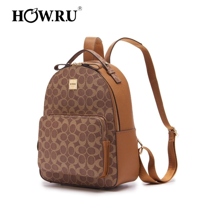 How.R.U Original 2024 Korean Backpack Leather For Women high school