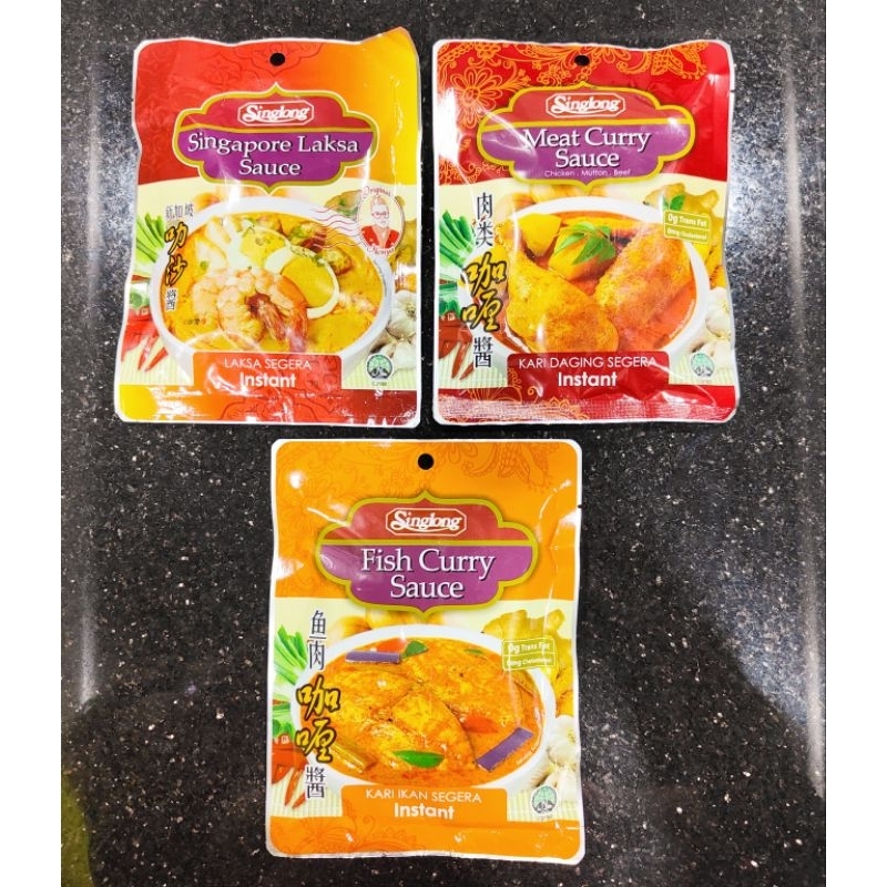 🇸🇬 Singapore Singlong Meat/Fish Curry/Laksa Sauce 120g Halal with long